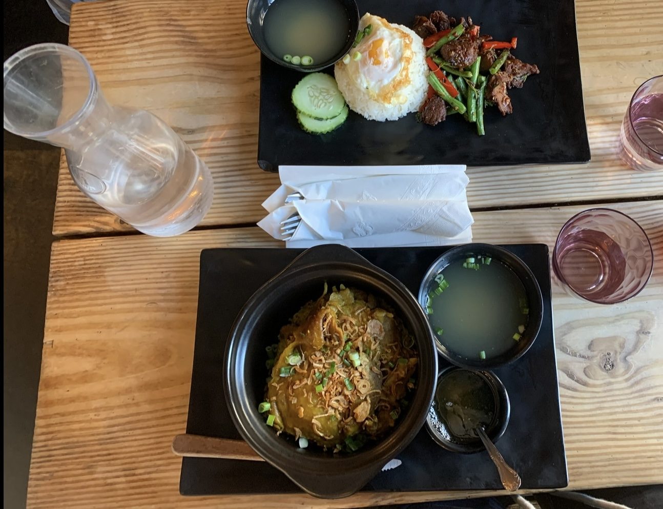 Rice set with soup